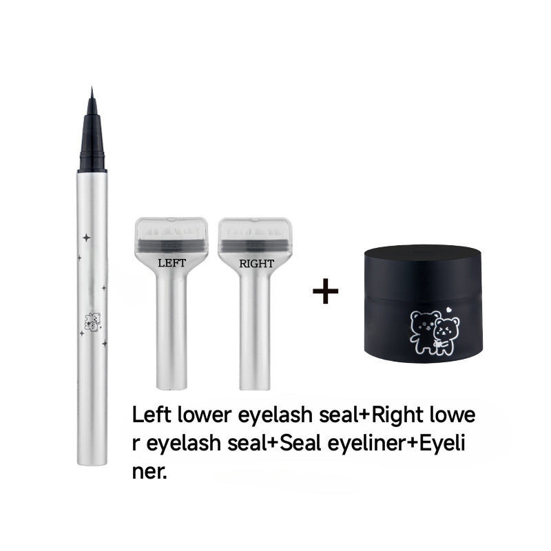 😍Double-headed lower eyelash seal is natural and durable, waterproof, sweaty, eyeliner, hand-mutilated, and the lower eyelash artifact.