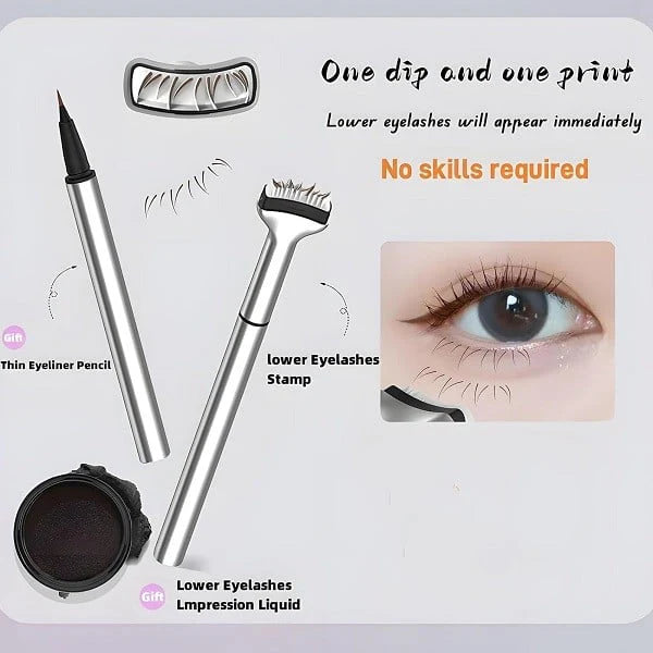 😍Double-headed lower eyelash seal is natural and durable, waterproof, sweaty, eyeliner, hand-mutilated, and the lower eyelash artifact.