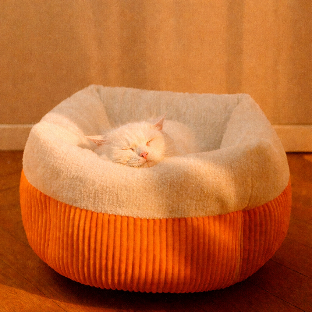 Cat deep sleep nest