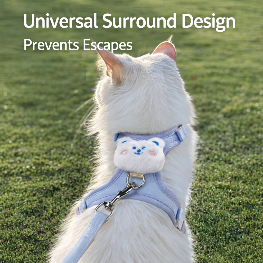 Cat traction rope breaks free from outdoor special rope, small milk vest