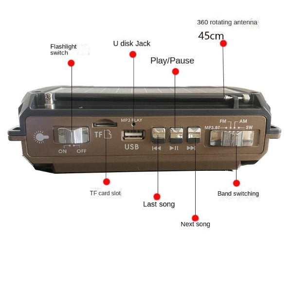Eptchn Solar-Powered Radio