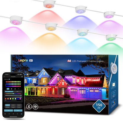 ✨ Smart RGB Waterproof Eaves Lights Create Magical Holiday & Outdoor Ambience — Right From Your Phone