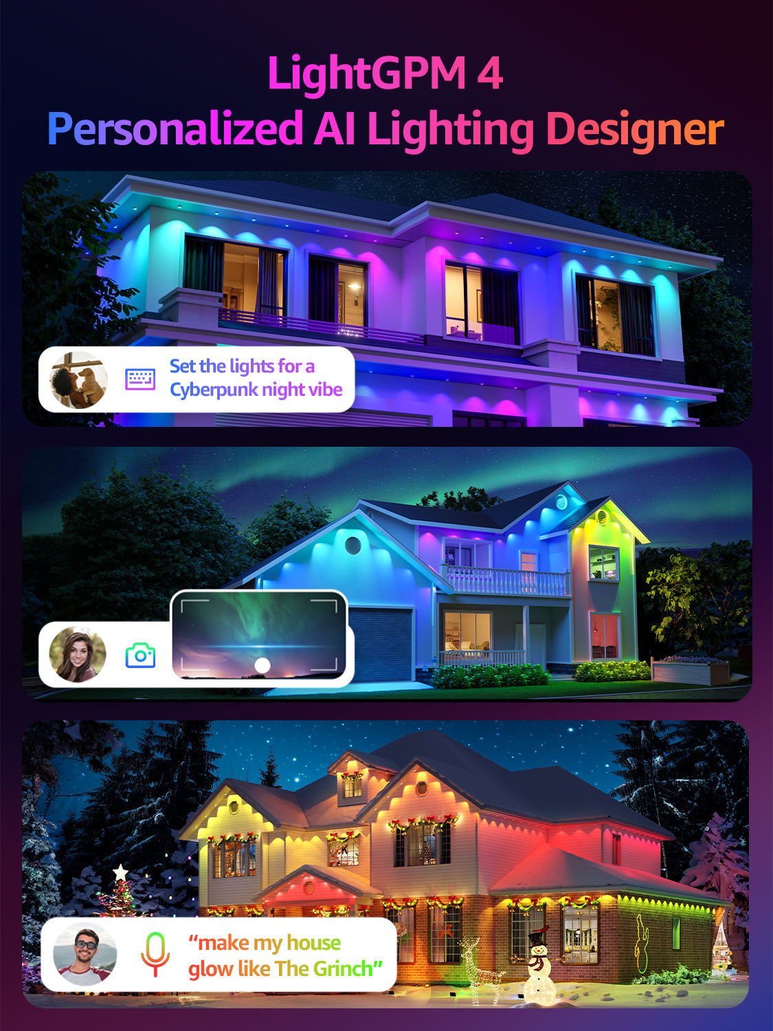 ✨ Smart RGB Waterproof Eaves Lights Create Magical Holiday & Outdoor Ambience — Right From Your Phone