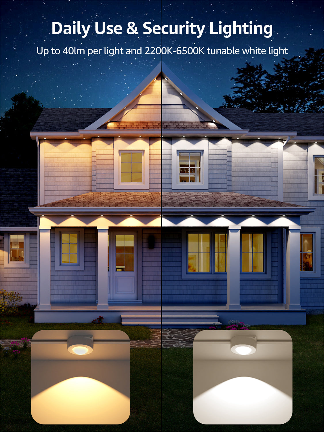 ✨ Smart RGB Waterproof Eaves Lights Create Magical Holiday & Outdoor Ambience — Right From Your Phone