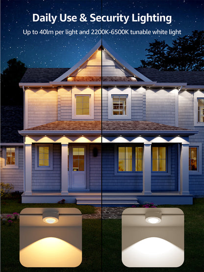 ✨ Smart RGB Waterproof Eaves Lights Create Magical Holiday & Outdoor Ambience — Right From Your Phone