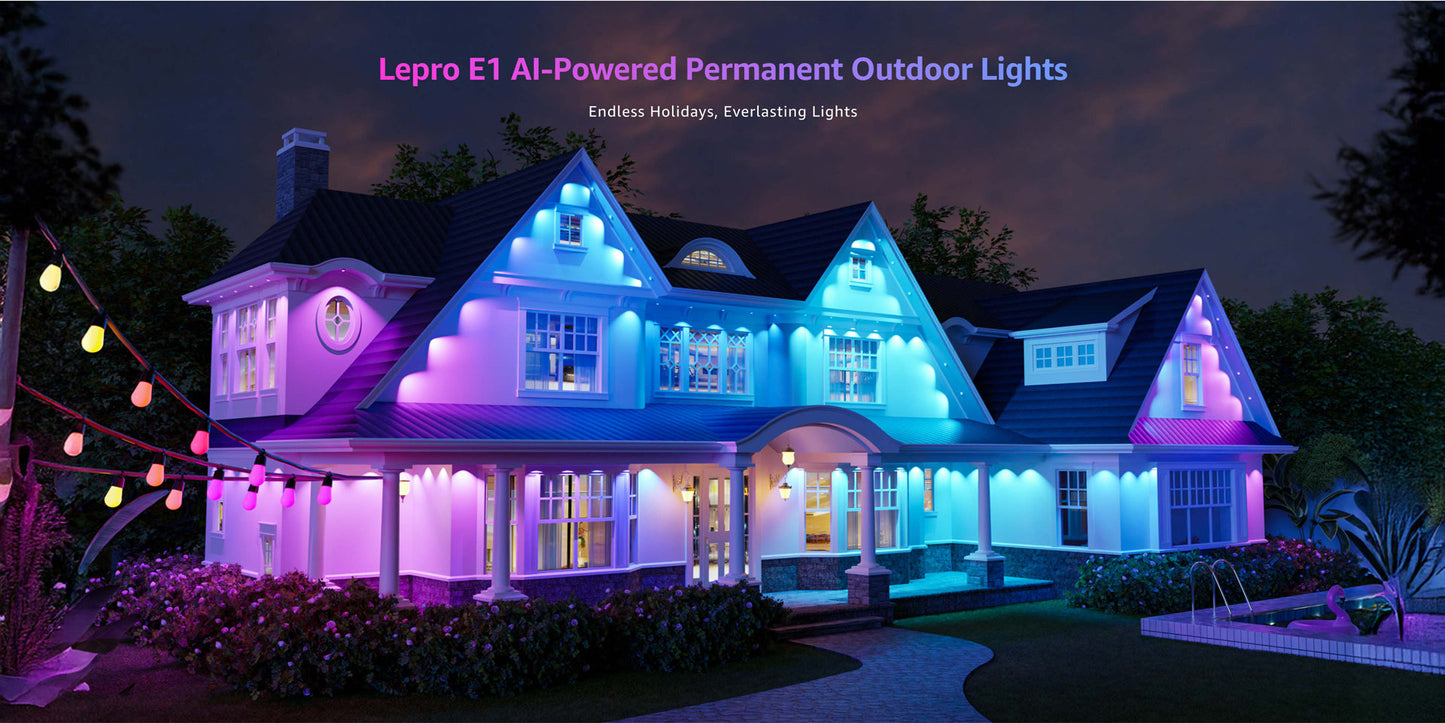 ✨ Smart RGB Waterproof Eaves Lights Create Magical Holiday & Outdoor Ambience — Right From Your Phone