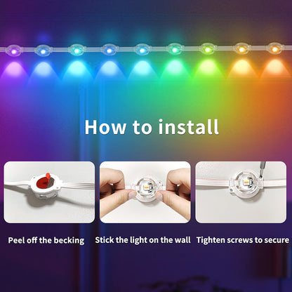 ✨ Smart RGB Waterproof Eaves Lights Create Magical Holiday & Outdoor Ambience — Right From Your Phone