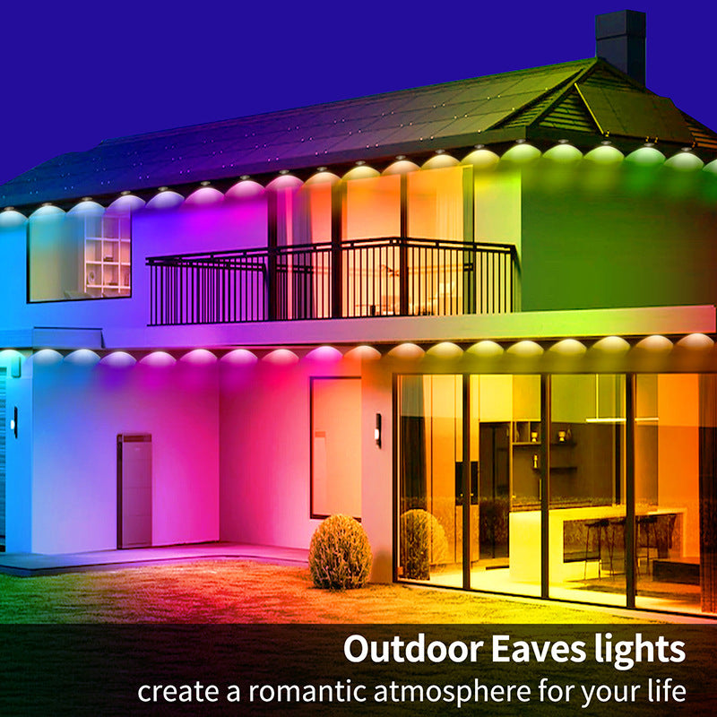 ✨ Smart RGB Waterproof Eaves Lights Create Magical Holiday & Outdoor Ambience — Right From Your Phone