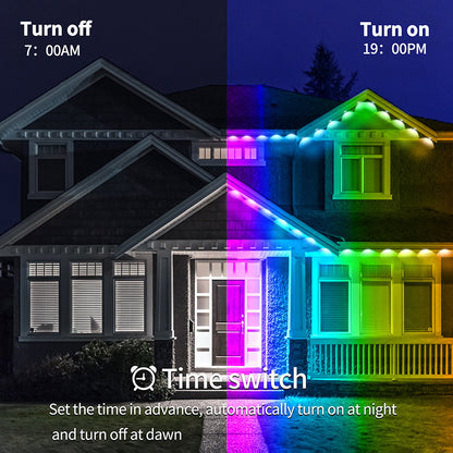 ✨ Smart RGB Waterproof Eaves Lights Create Magical Holiday & Outdoor Ambience — Right From Your Phone