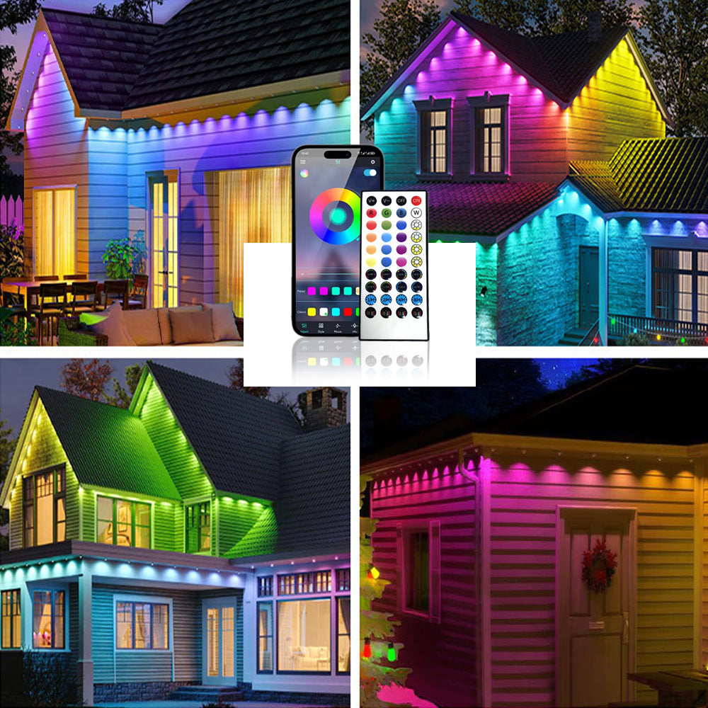 ✨ Smart RGB Waterproof Eaves Lights Create Magical Holiday & Outdoor Ambience — Right From Your Phone
