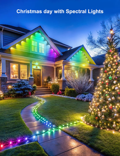 ✨ Smart RGB Waterproof Eaves Lights Create Magical Holiday & Outdoor Ambience — Right From Your Phone