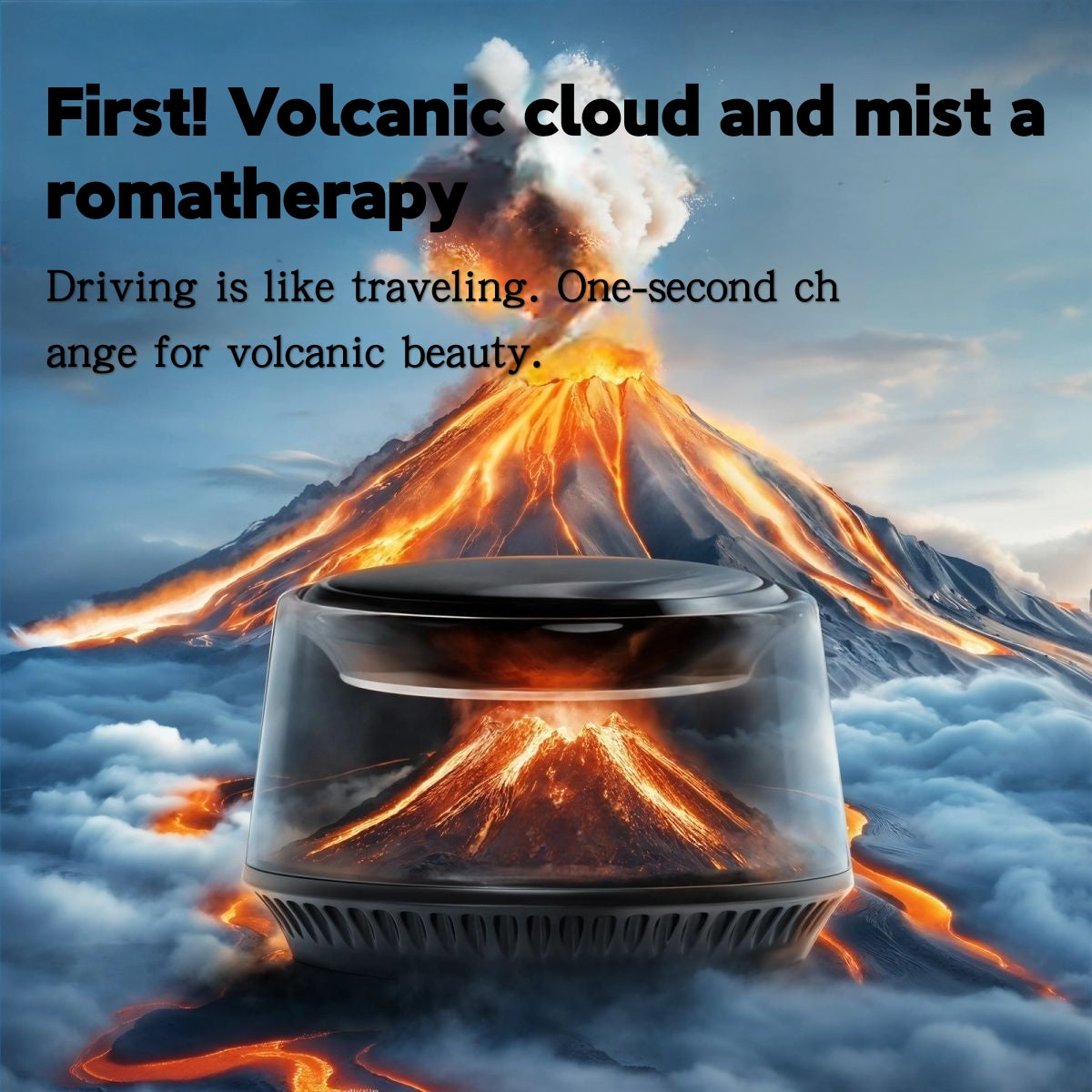 The First - created volcano/iceberg cloud - viewing car - mounted aroma, high - end car perfume