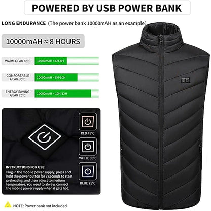 🔥 USB Heated Vest — Smart Temperature Control Winter Essential