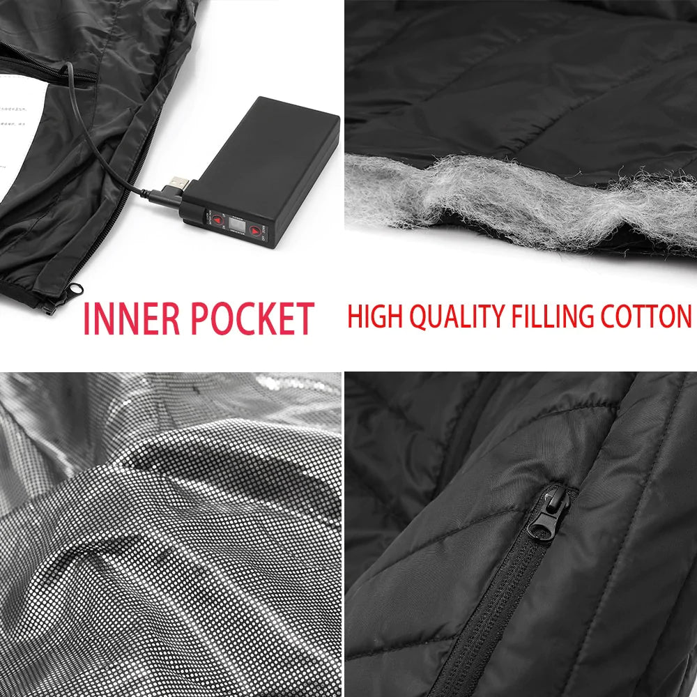 🔥 USB Heated Vest — Smart Temperature Control Winter Essential