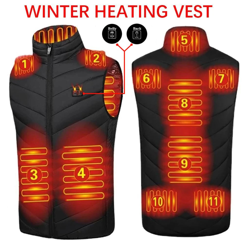 🔥 USB Heated Vest — Smart Temperature Control Winter Essential