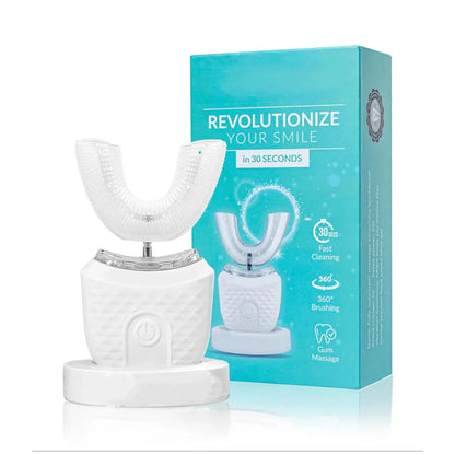 ✨LAST DAY UP 60% OFF✨FDA-Cleared U-Shaped Ultrasonic Cleaner w/ Blue Light (Dentist-Approved!)