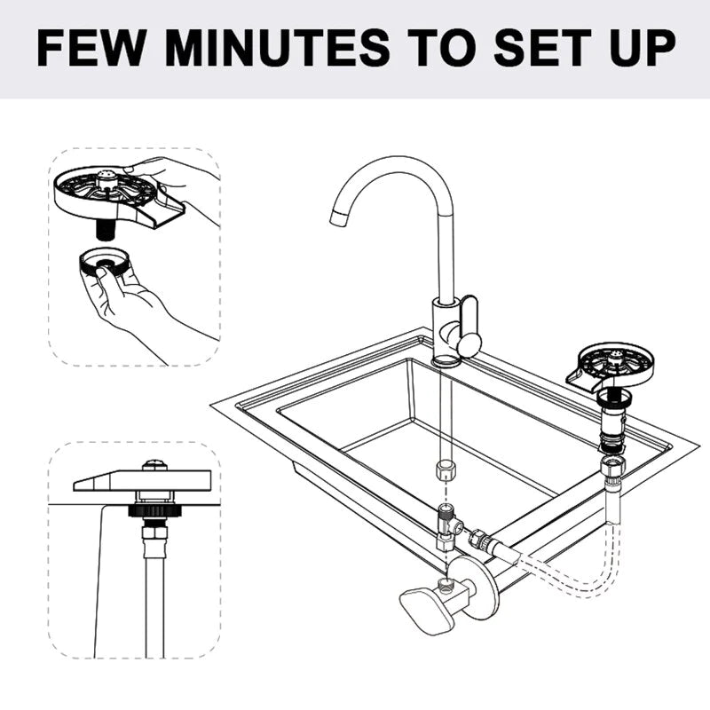 Glass Rinser - Sparkling Clean Glasses in Seconds!